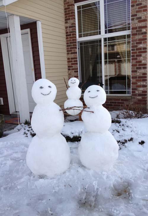 Bonhomme de neige : la famille