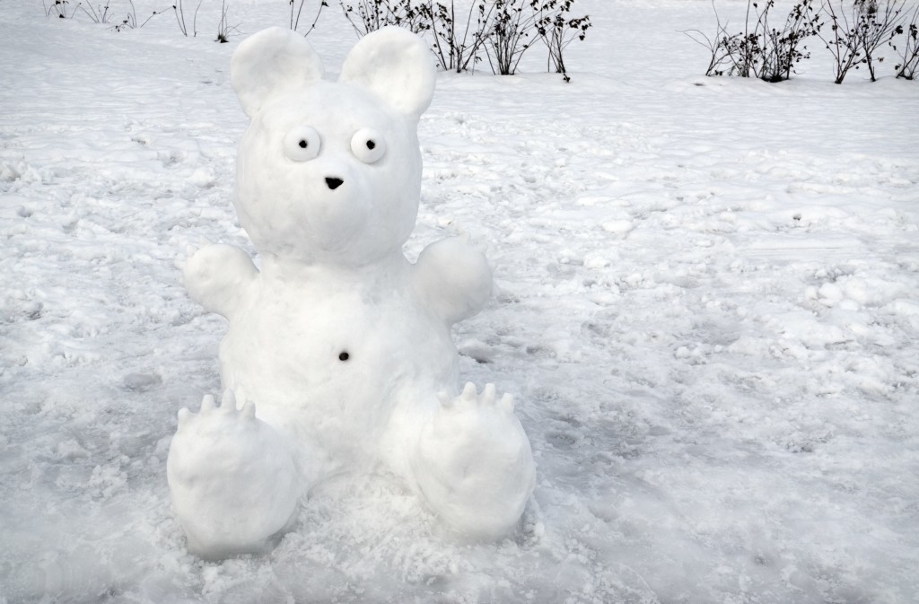 Bonhomme de neige : petit ourson