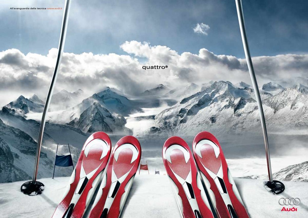 affiches de ski : AudiQuattro